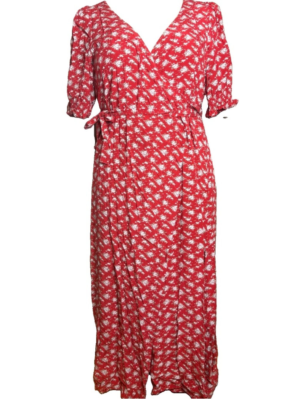 Natural Life Red Floral Sophia Wrap Dress